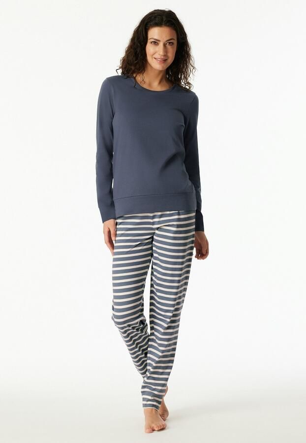 Schiesser Pyjama Casual Essentials Katoen ronde hals lange mouwen (2-delig) - Foto 6