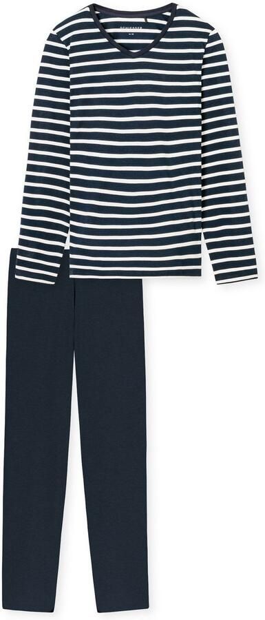 Schiesser Pyjama Casual Essentials Katoen V-hals lange mouwen (2-delig) - Foto 6