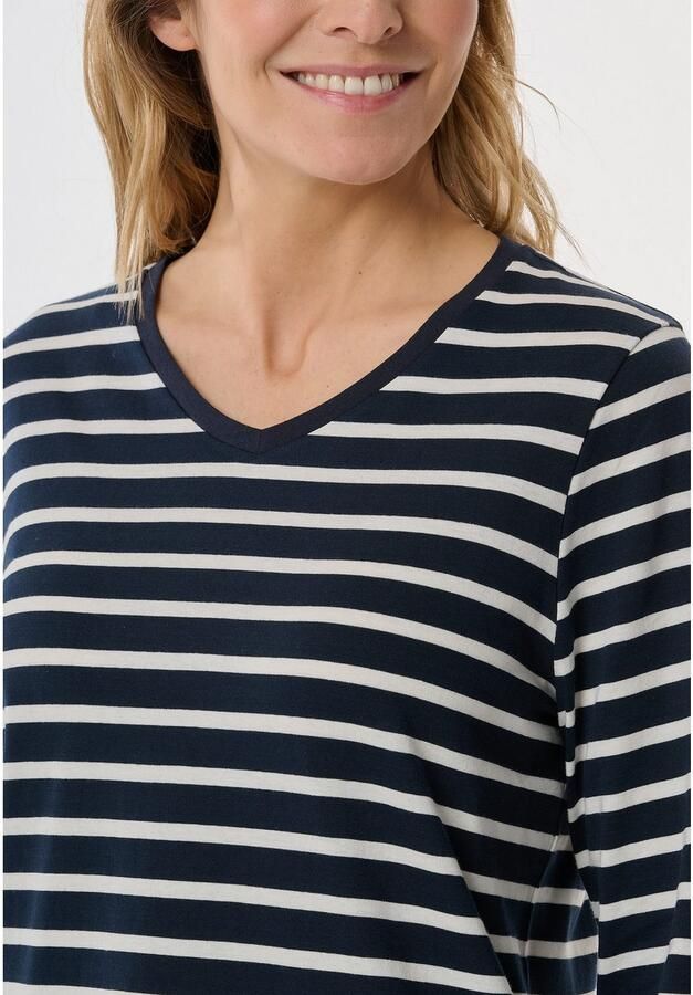 Schiesser Pyjama Casual Essentials Katoen V-hals lange mouwen (2-delig)