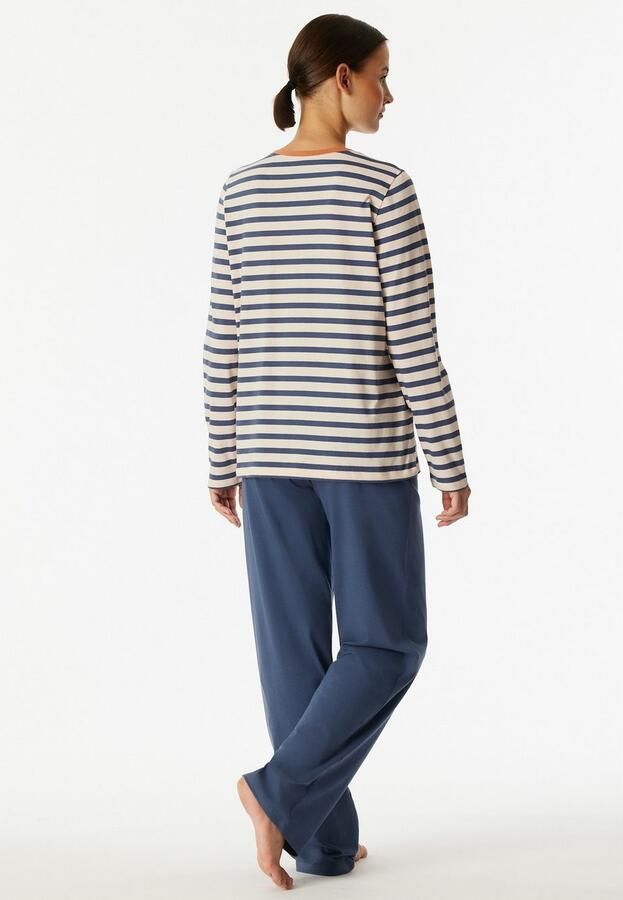 Schiesser Pyjama Casual Essentials Katoen V-hals lange mouwen (2-delig) - Foto 3