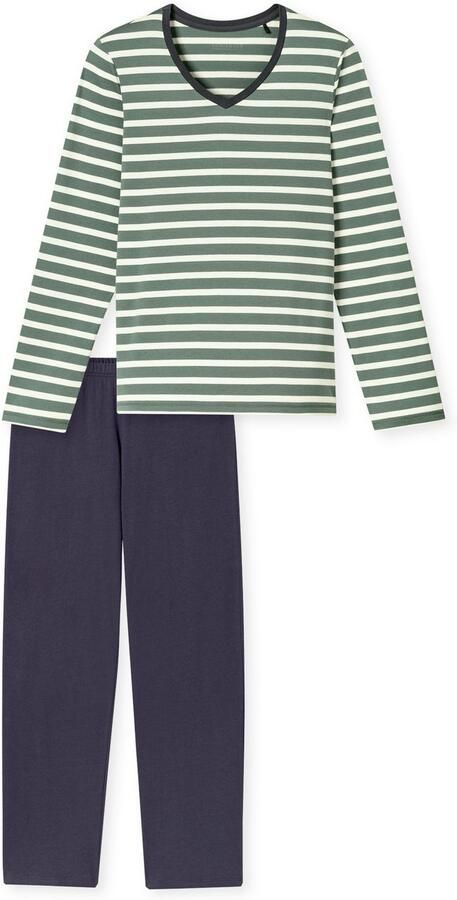 Schiesser Pyjama Casual Essentials Katoen V-hals lange mouwen (2-delig) - Foto 5
