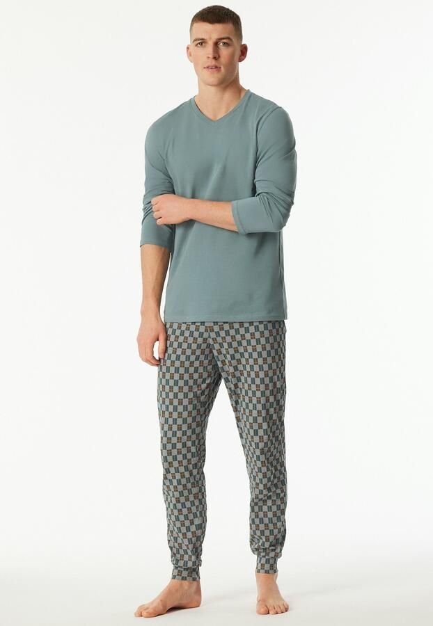 Schiesser Pyjama Casual Essentials met comfortabele boord (2-delig) - Foto 7