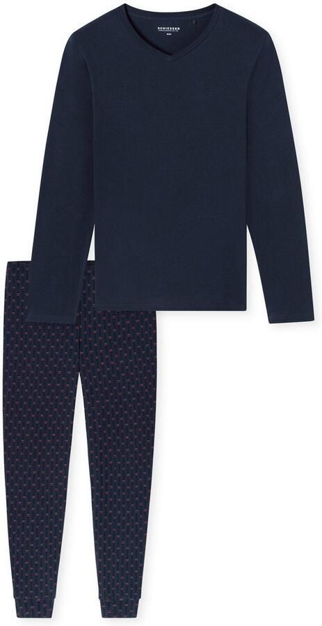 Schiesser Pyjama Casual Essentials met comfortabele boord (2-delig) - Foto 5