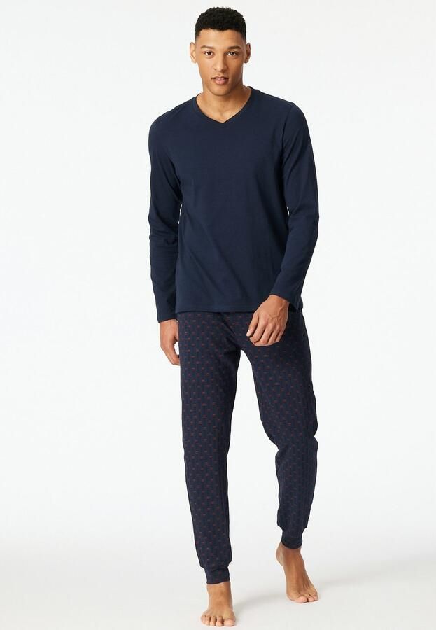 Schiesser Pyjama Casual Essentials met comfortabele boord (2-delig) - Foto 3