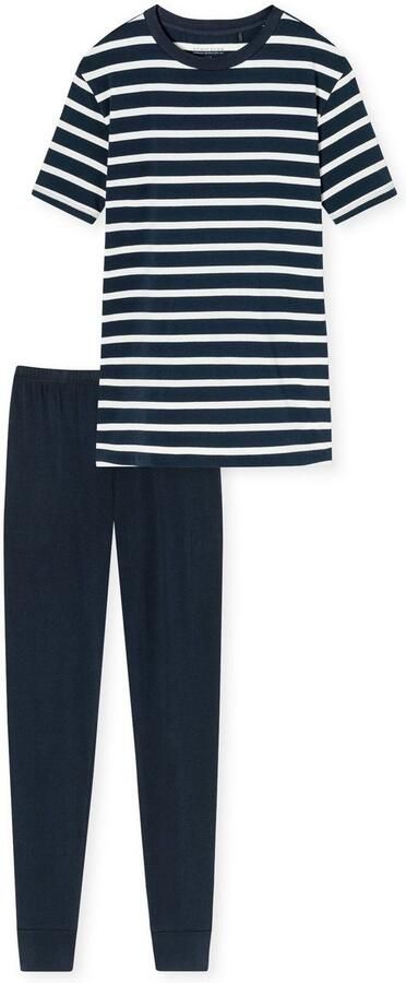 Schiesser Pyjama Casual Essentials met langere snit en modieuze strepen (2-delig) - Foto 4