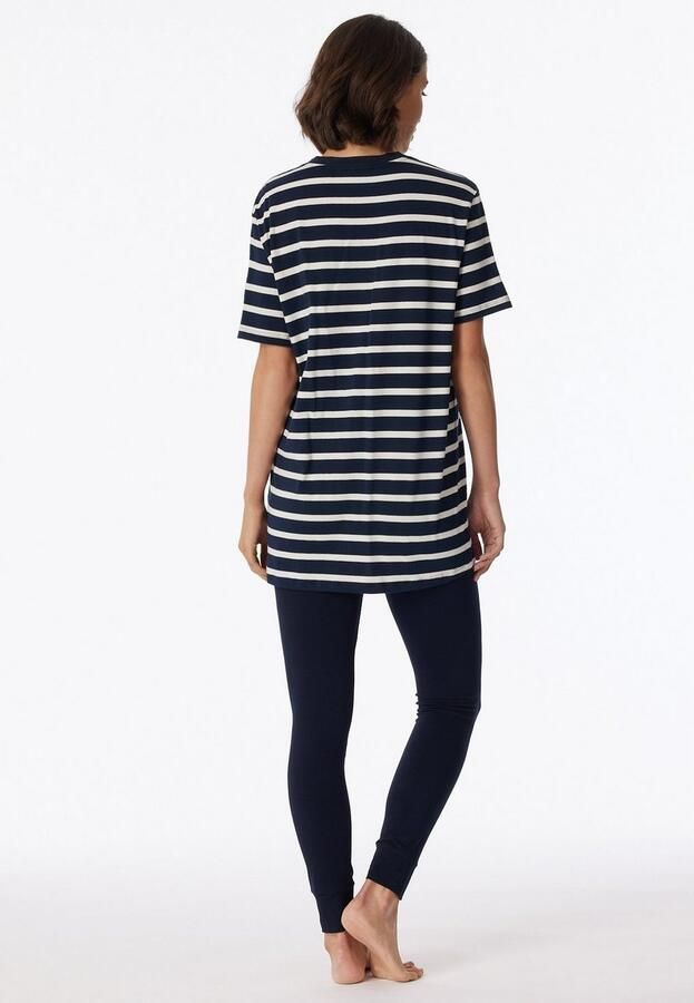 Schiesser Pyjama Casual Essentials met langere snit en modieuze strepen (2-delig)