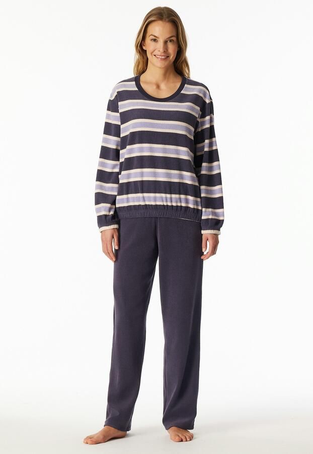 Schiesser Pyjama Casual Essentials Ronde hals verwar de badstofkwaliteit lange mouwen - Foto 7
