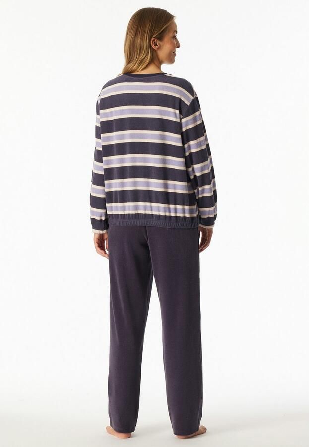 Schiesser Pyjama Casual Essentials Ronde hals verwar de badstofkwaliteit lange mouwen - Foto 3