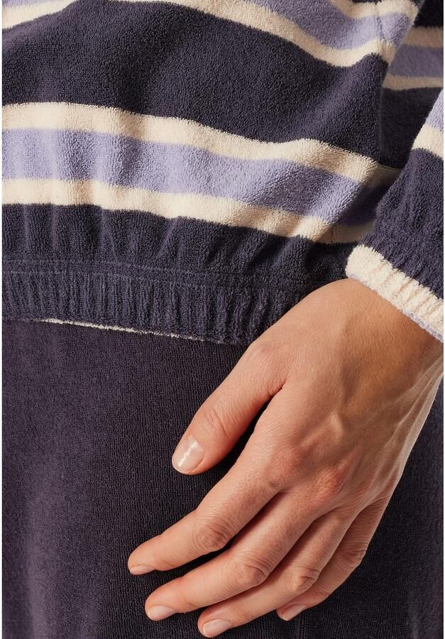 Schiesser Pyjama Casual Essentials Ronde hals verwar de badstofkwaliteit lange mouwen