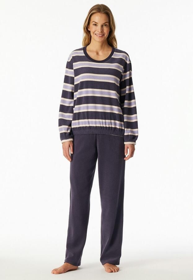 Schiesser Pyjama Casual Essentials Ronde hals verwar de badstofkwaliteit lange mouwen - Foto 5