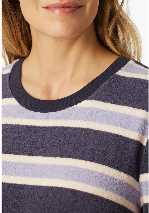 Schiesser Pyjama Casual Essentials verwarmende badstof-kwaliteit ronde halslijn lange mouwen (2-delig)