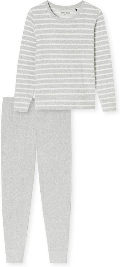 Schiesser Pyjama Casual Essentials verwar de badstof-kwaliteit ronde halslijn lange mouwen (2-delig) - Foto 6