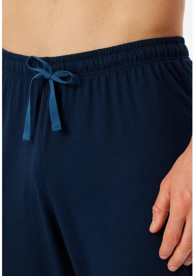 Schiesser Pyjama Casual Nightwear Knoopsluiting bindband lange mouw katoen single jersey (2-delig)