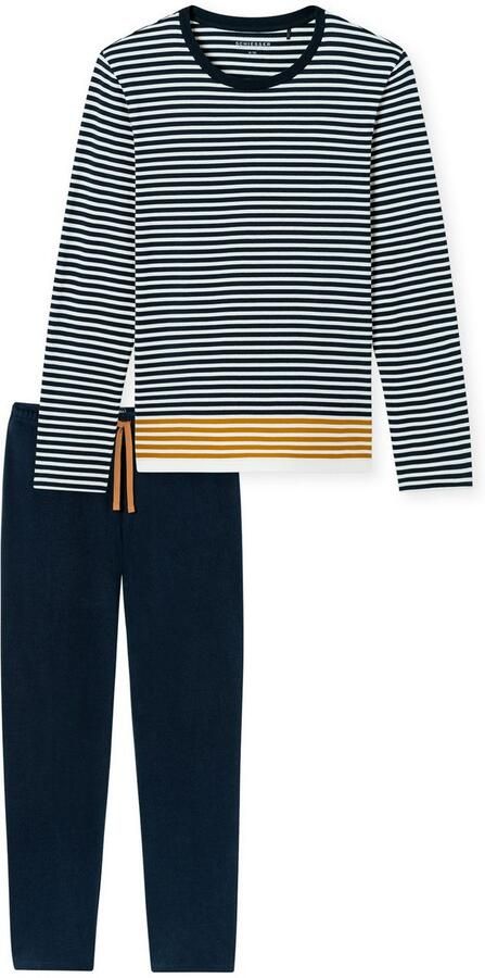 Schiesser Pyjama Casual Nightwear Ronde hals lange mouw gestreept katoen single jersey (2-delig) - Foto 6