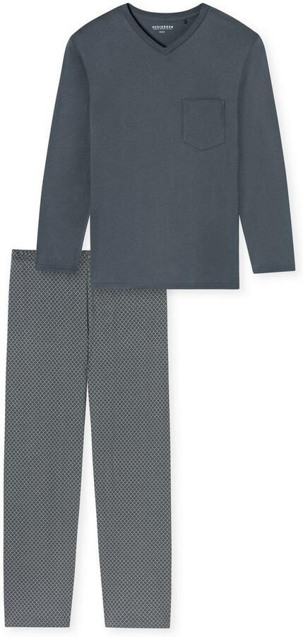 Schiesser Pyjama Comfort Essentials met v-hals en opgestikte borstzak (2-delig) - Foto 5