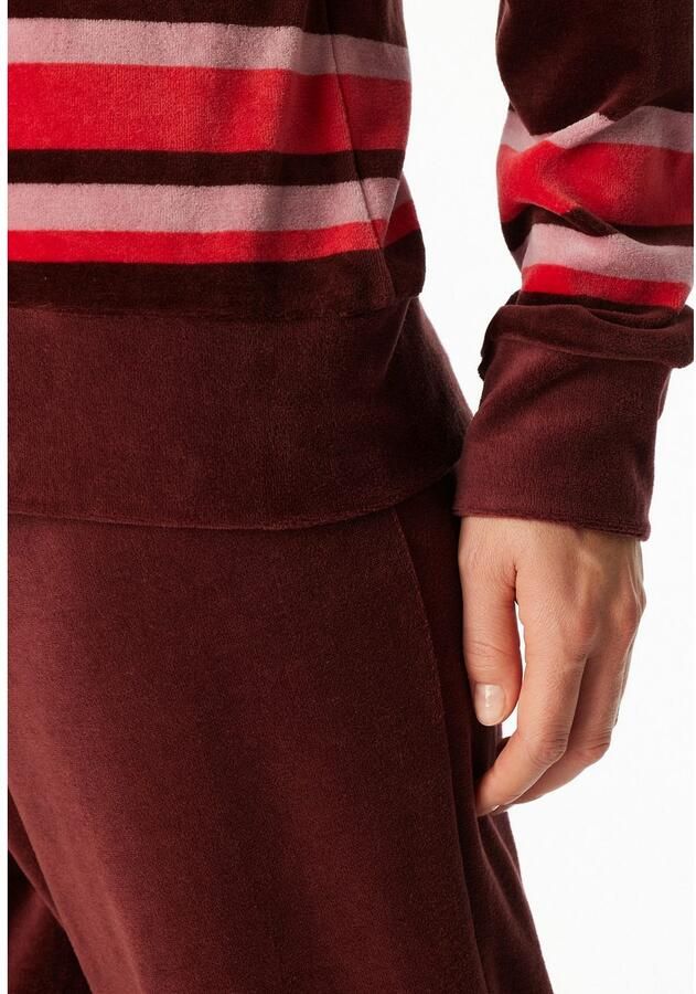 Schiesser Pyjama Comfort Nightwear Katoenmix ronde hals lange mouwen velours kwaliteit - Foto 2