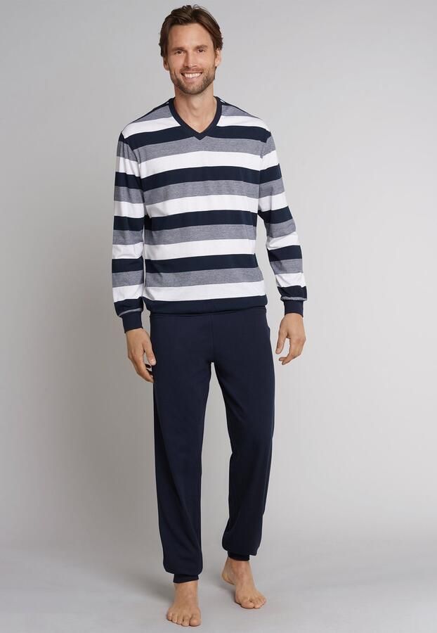 Schiesser Pyjama Dark sapphire met blokringetjes (2-delig) - Foto 5