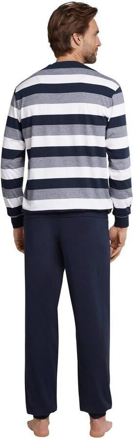 Schiesser Pyjama Dark sapphire met blokringetjes (2-delig) - Foto 4