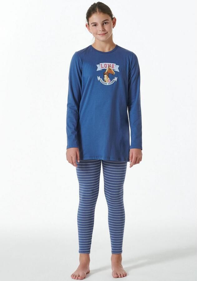 Schiesser Pyjama HORSE WORLD met motief op de borst (2-delig)