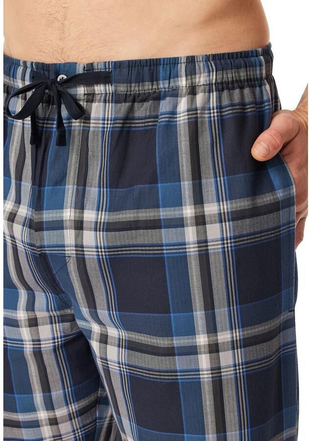 Schiesser Pyjamabroek Mix + Relax functionele knoopsluiting strikband zijzakken