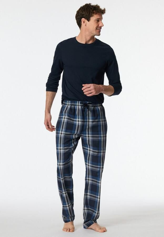 Schiesser Pyjamabroek Mix + Relax functionele knoopsluiting strikband zijzakken - Foto 3