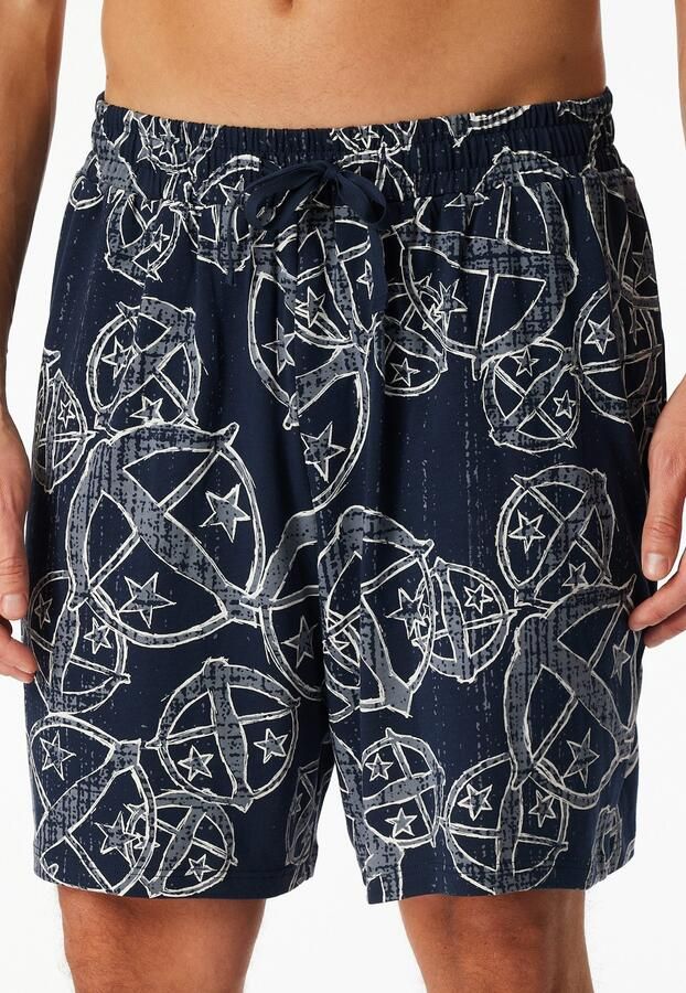 Schiesser Pyjamashort 150 YEARS zijzakken allover-print katoen - Foto 6