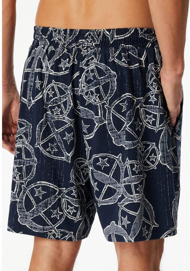 Schiesser Pyjamashort 150 YEARS zijzakken allover-print katoen - Foto 2