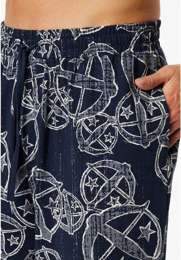 Schiesser Pyjamashort 150 YEARS zijzakken allover-print katoen - Foto 3