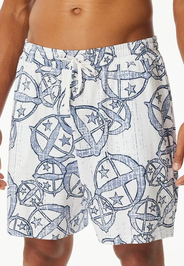 Schiesser Pyjamashort 150 YEARS zijzakken allover-print katoen - Foto 6