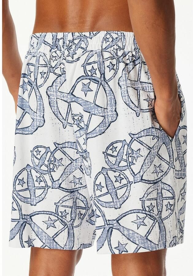 Schiesser Pyjamashort 150 YEARS zijzakken allover-print katoen - Foto 3