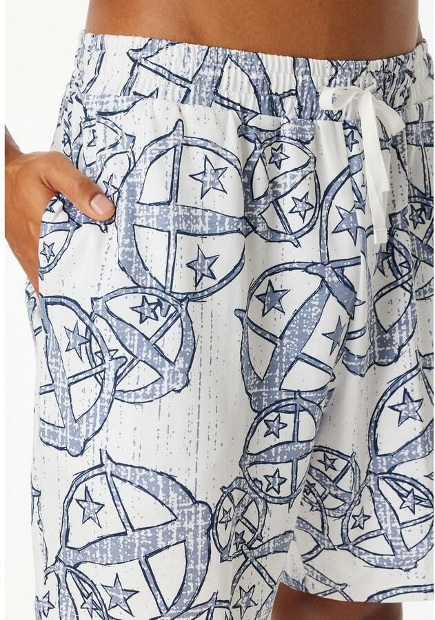 Schiesser Pyjamashort 150 YEARS zijzakken allover-print katoen - Foto 2