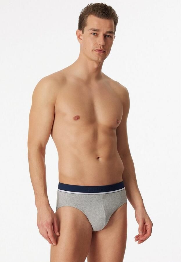 Schiesser Rio-slip 95 5 met sportieve logo-webgummiband met smalle witte aanzet (3 stuks) - Foto 3