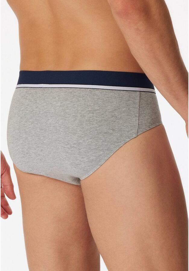 Schiesser Rio-slip 95 5 met sportieve logo-webgummiband met smalle witte aanzet (3 stuks) - Foto 2