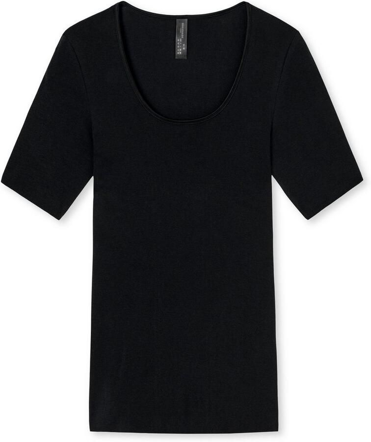 Schiesser Shirt met korte mouwen LUXURY Ronde halslijn 1 2-mouw katoen zonder storende zijnaden