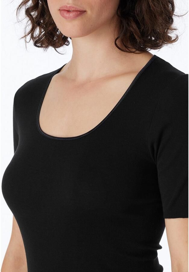 Schiesser Shirt met korte mouwen LUXURY Ronde halslijn 1 2-mouw katoen zonder storende zijnaden - Foto 2