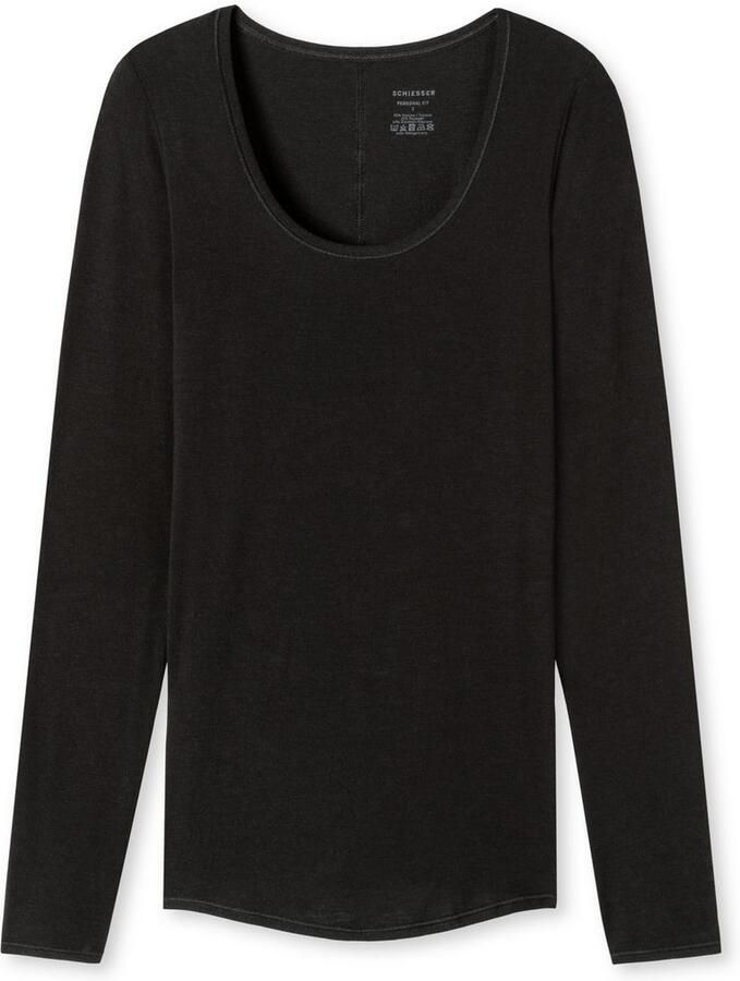 Schiesser Shirt met lange mouwen Personal Fit met platte zijnaden voor het hoogste draagcomfort