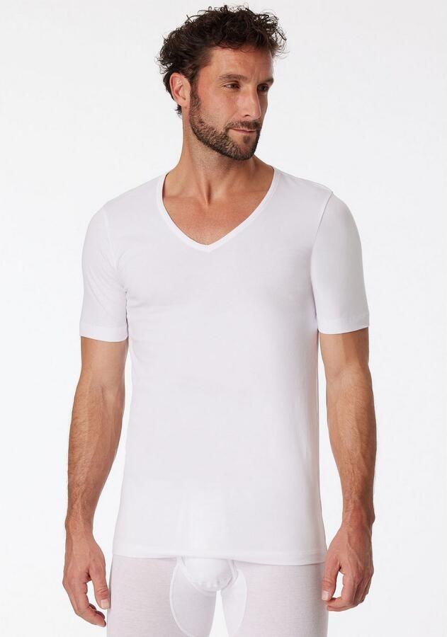 Schiesser Shirt met V-hals 95 5 met een diepe v-hals (Set van 2)