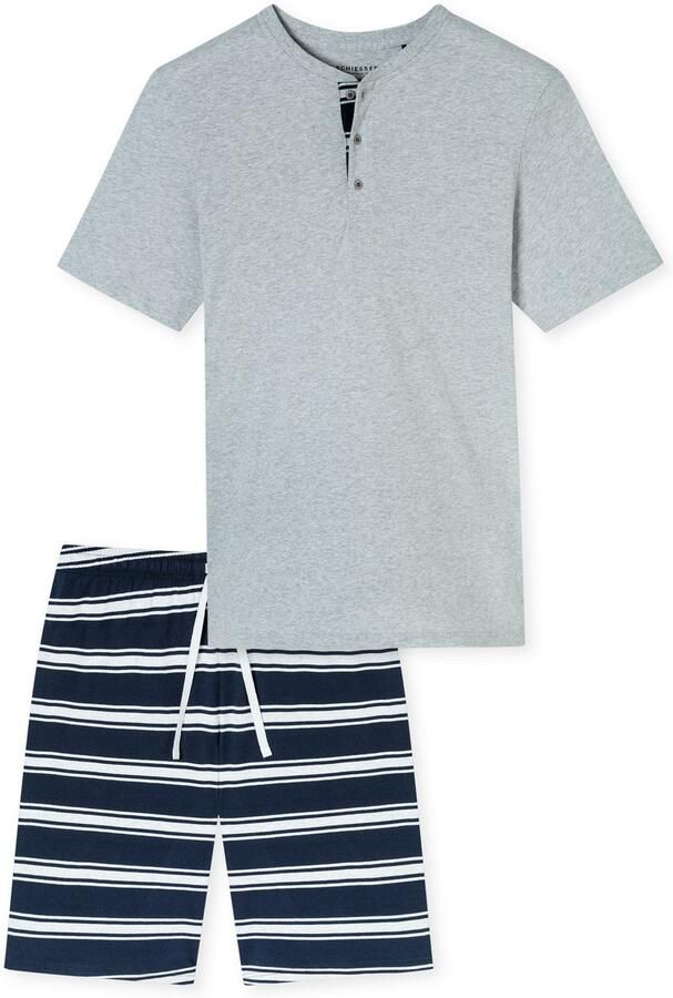 Schiesser Shortama Casual Nightwear Shirt met functionele knoopsluiting (2-delig) - Foto 5