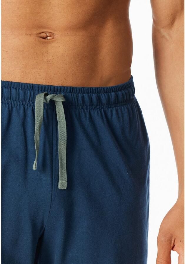 Schiesser Shortama Casual Nightwear Shirt met V-hals en geplaatste strepen (2-delig) - Foto 2