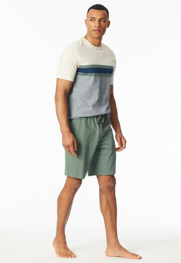 Schiesser Shortama Casual Nightwear Shorts in uni met bindband aan de tailleband (2-delig) - Foto 7