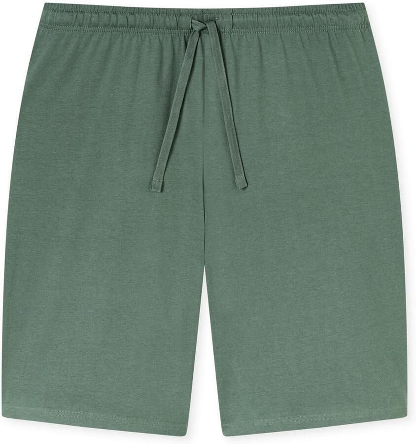 Schiesser Shortama Casual Nightwear Shorts in uni met bindband aan de tailleband (2-delig)