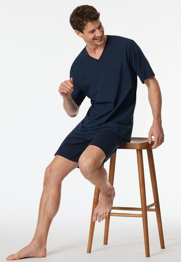 Schiesser Shortama Comfort Essentials Borstzak V-hals korte mouw katoen (2-delig) - Foto 4