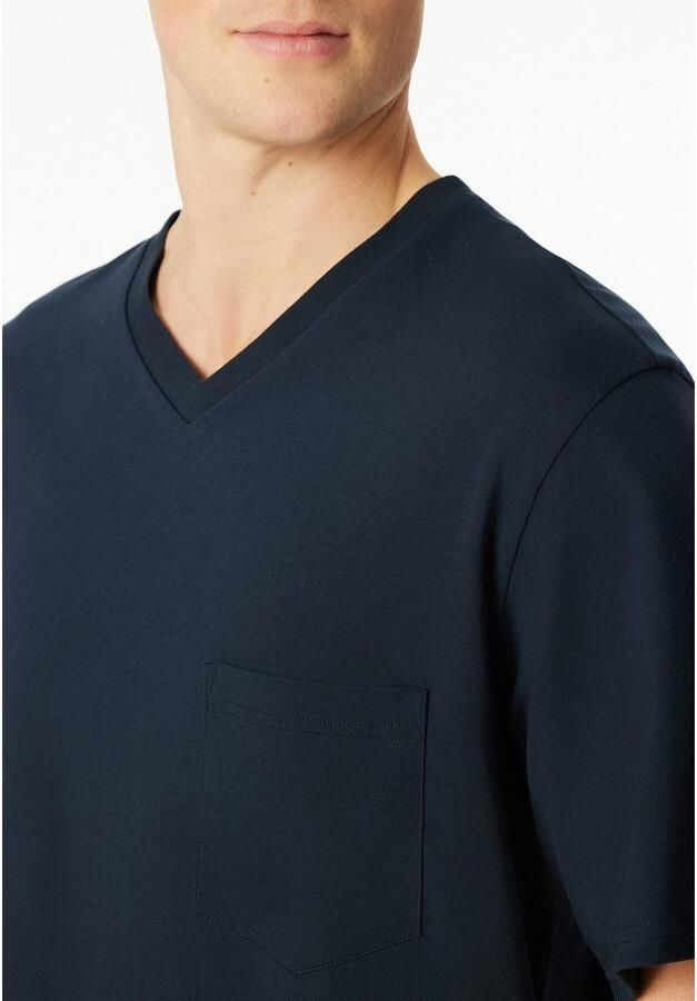 Schiesser Shortama Comfort Essentials met opgestikte borstzak (2-delig) - Foto 2