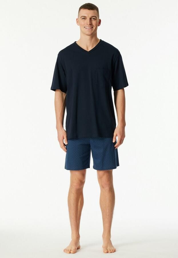 Schiesser Shortama Comfort Essentials met opgestikte borstzak (2-delig) - Foto 4