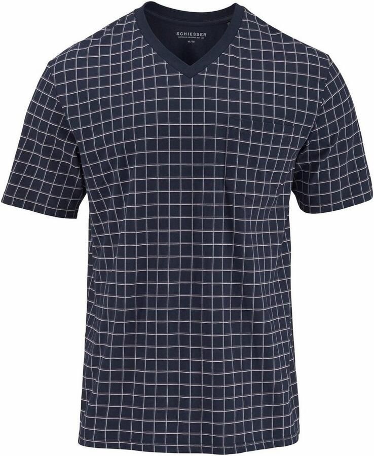 Schiesser Shortama Dark sapphire met aangenaam zachte single-jersey kwaliteit (2-delig 1 stuk) - Foto 2