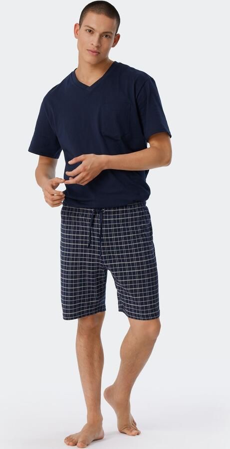 Schiesser Shortama Ebony met opgestikte borstzak (2-delig 1 stuk) - Foto 7