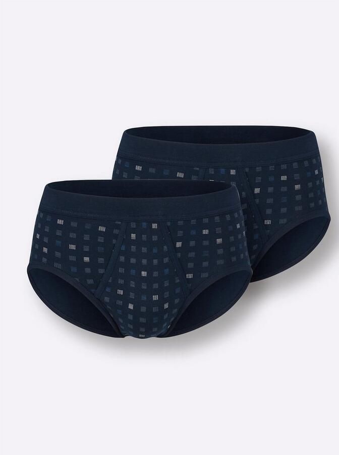 Schiesser 5=4 slip donkerblauw motief 2-pack - Foto 2