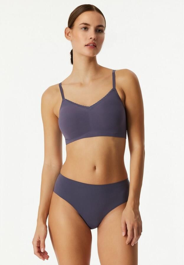 Schiesser Slip Invisible Soft Lace Single jersey lasercut-afwerkingen kantinzet achter (0) - Foto 5