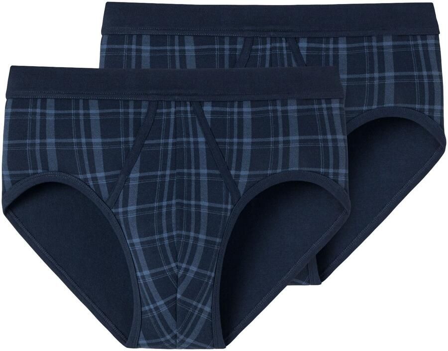 Schiesser Slip Original Classics met contrasterend ruitpatroon (2 stuks Set van 2) - Foto 8