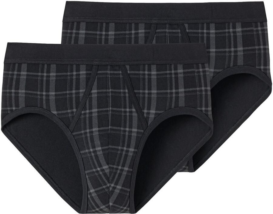 Schiesser Slip Original Classics met contrasterend ruitpatroon (2 stuks Set van 2) - Foto 4
